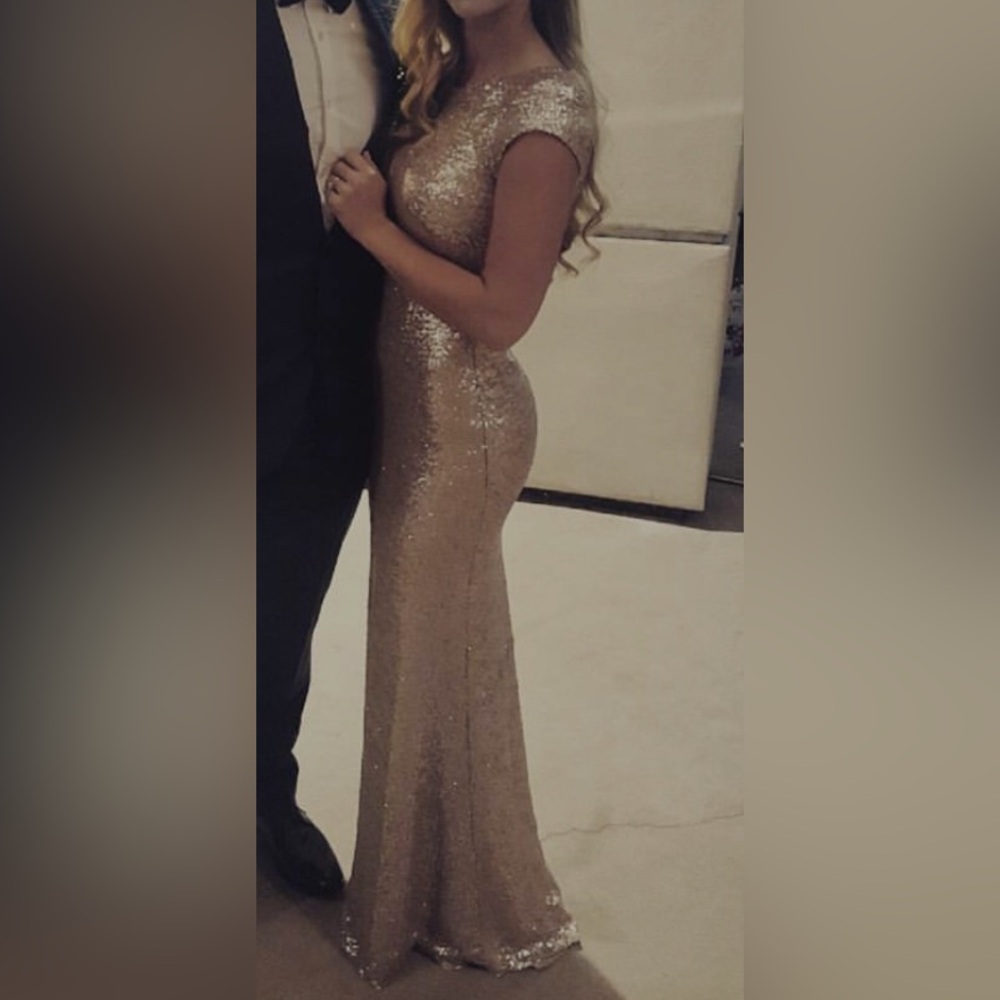 Elegant Gold Sequin Gown